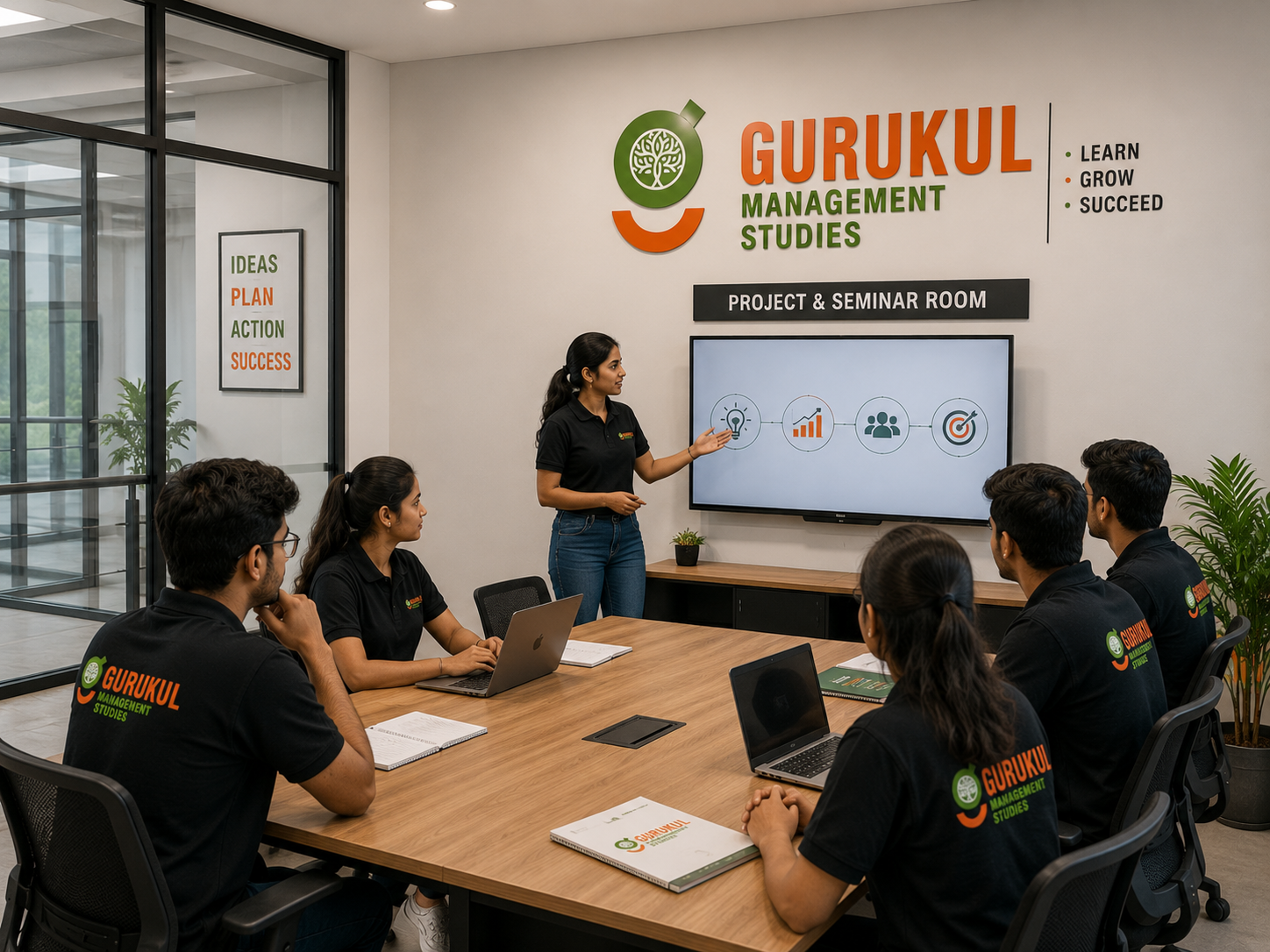 Gurukul Management Studies project and workshop room
